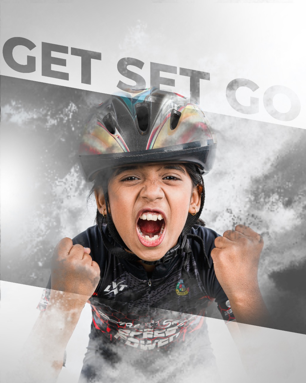 Skaters showing team spirit on wheels